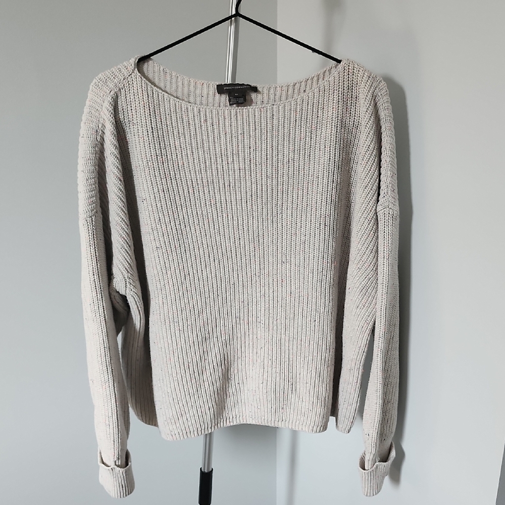 French Connection Light Gret Crew Neck Sweater